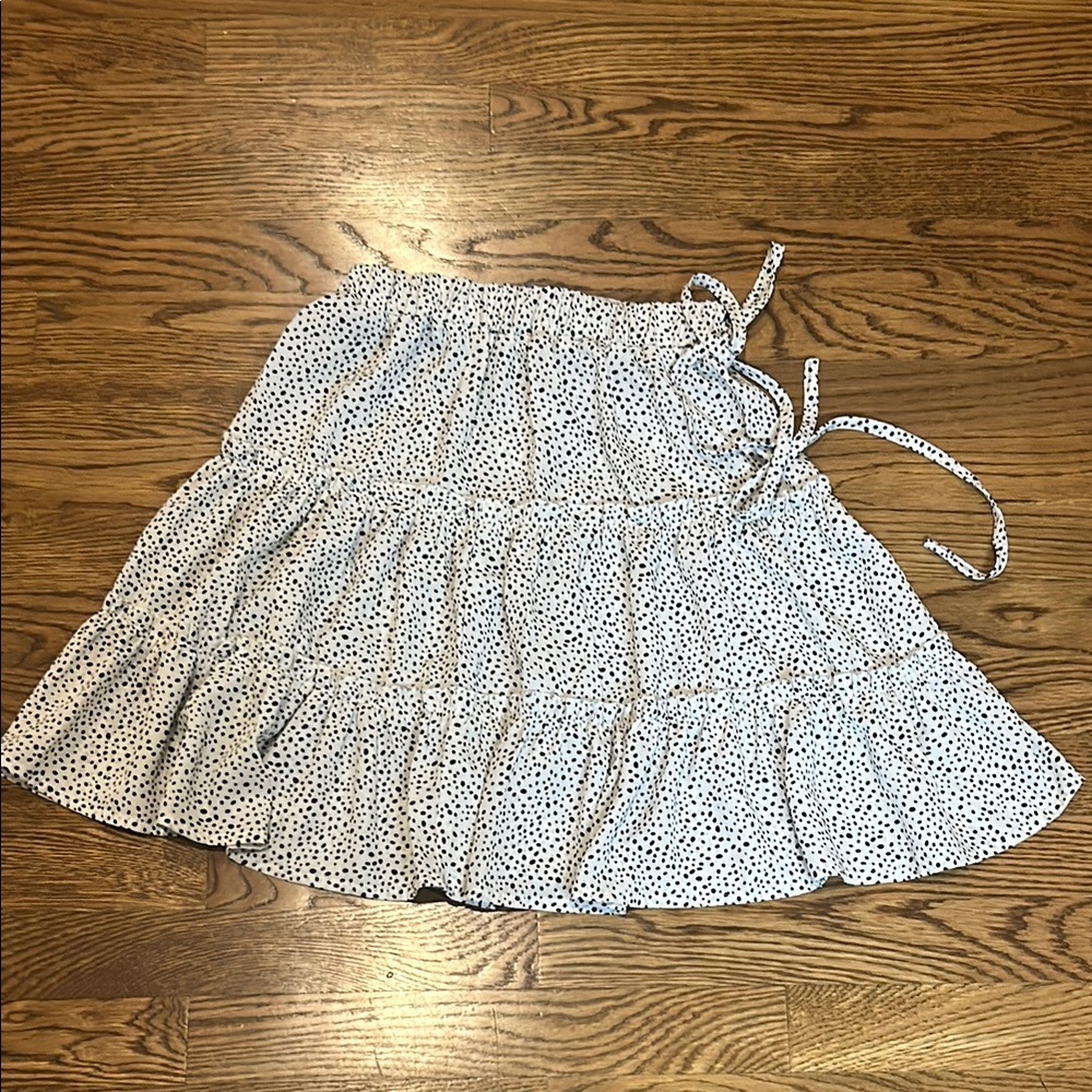 Polka Dot Tiered Skirt by Shein